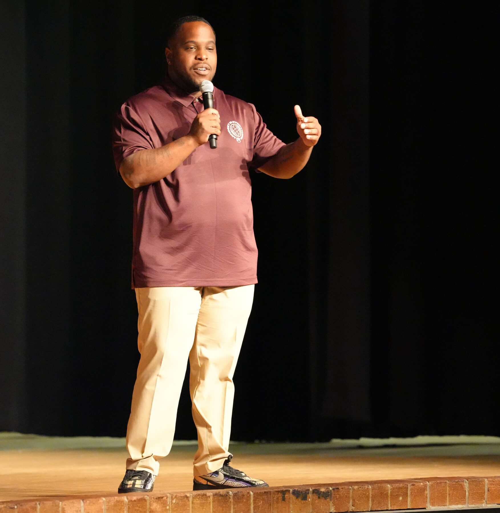 D.T. Sturghill speaking on stage
